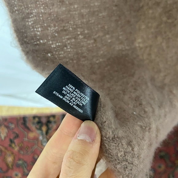 SALE Chunky Knit Khakis Tan Plaid Scarf - Picture 9 of 10